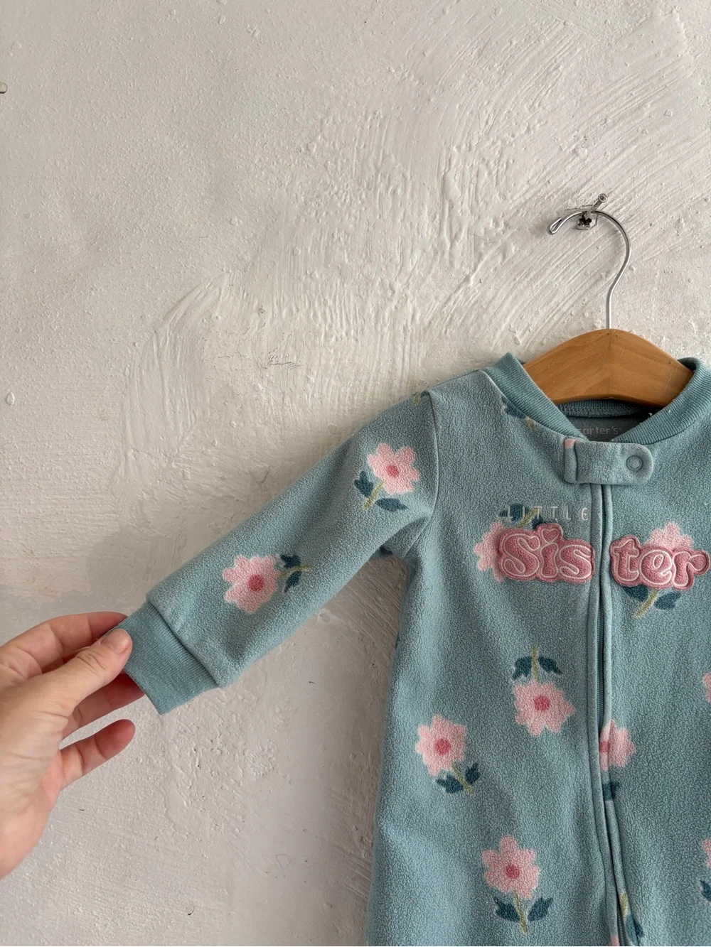 Carters 2 way zipper fleece footy pjs